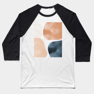 Earthy Abstract Shapes - Pattern Baseball T-Shirt